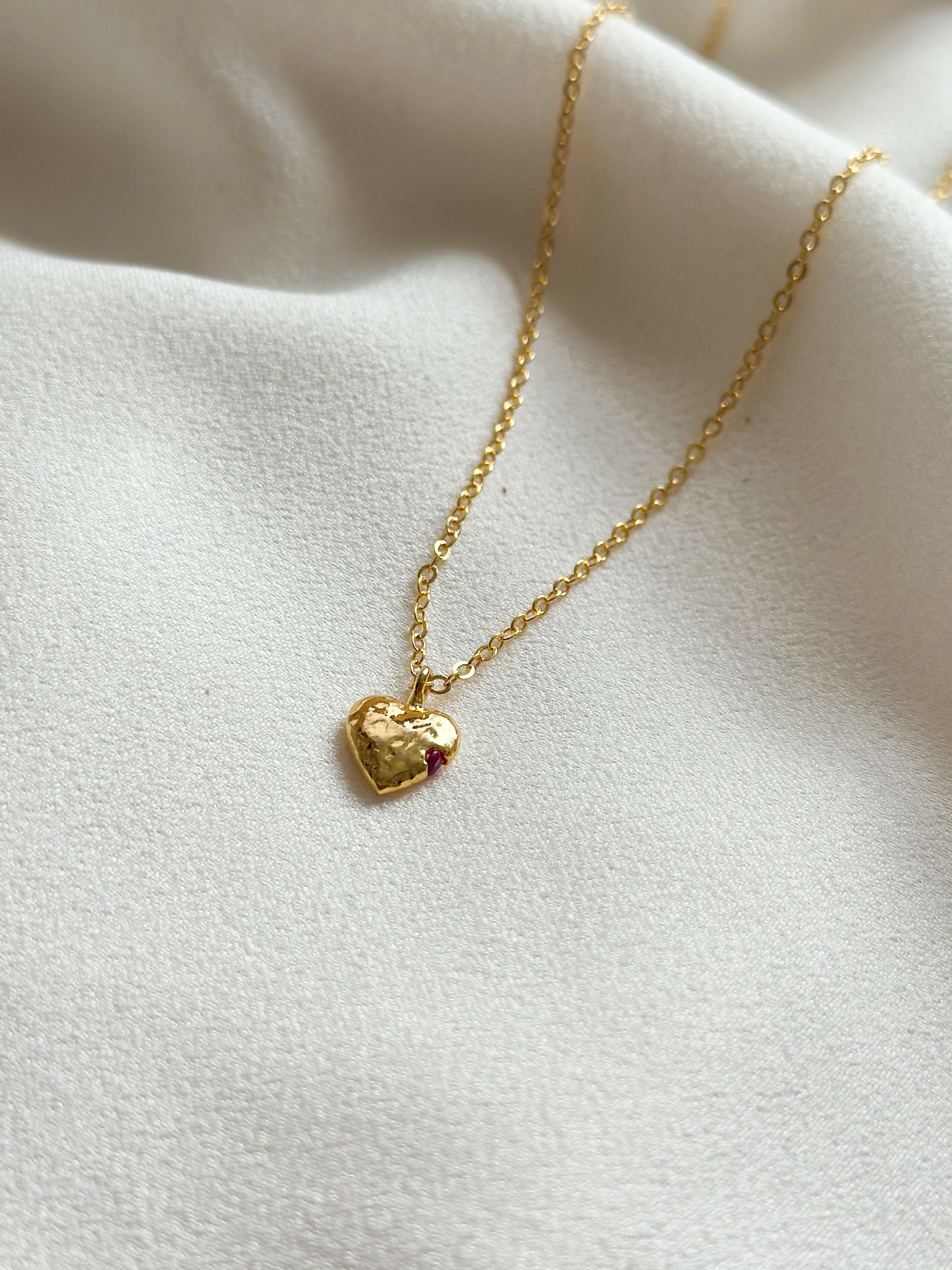 Hammered Heart Necklace