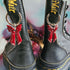 Handmade Resin Burgundy Bat Bows Boot Charms