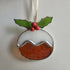 Glass Christmas Decoration Xmas Pudding