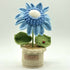 Pastel Coloured Crochet Sunflower in Scallop Trimmed Pot