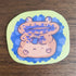 Hamster Eating Blueberries Vinyl Sticker