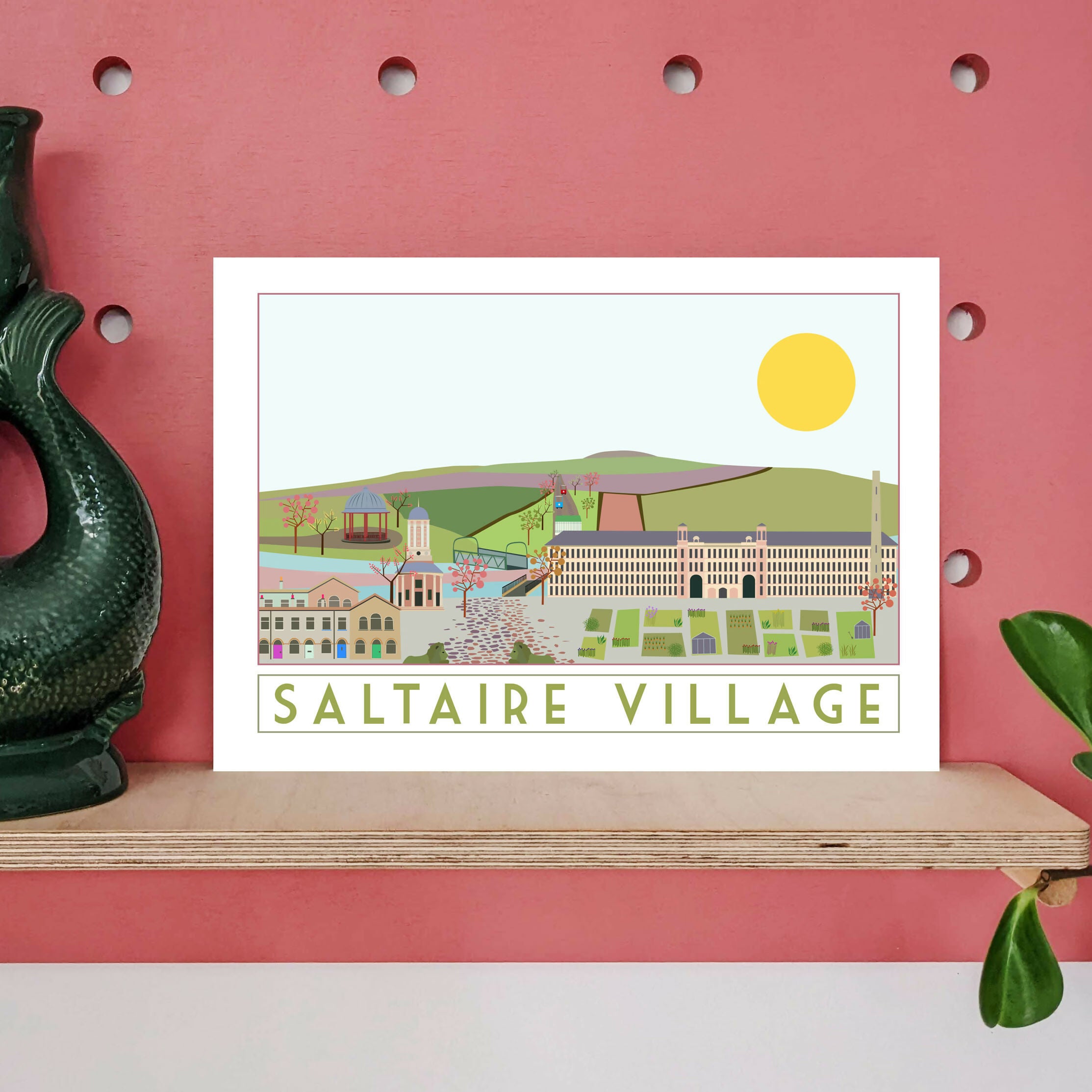 Saltaire Travel Poster