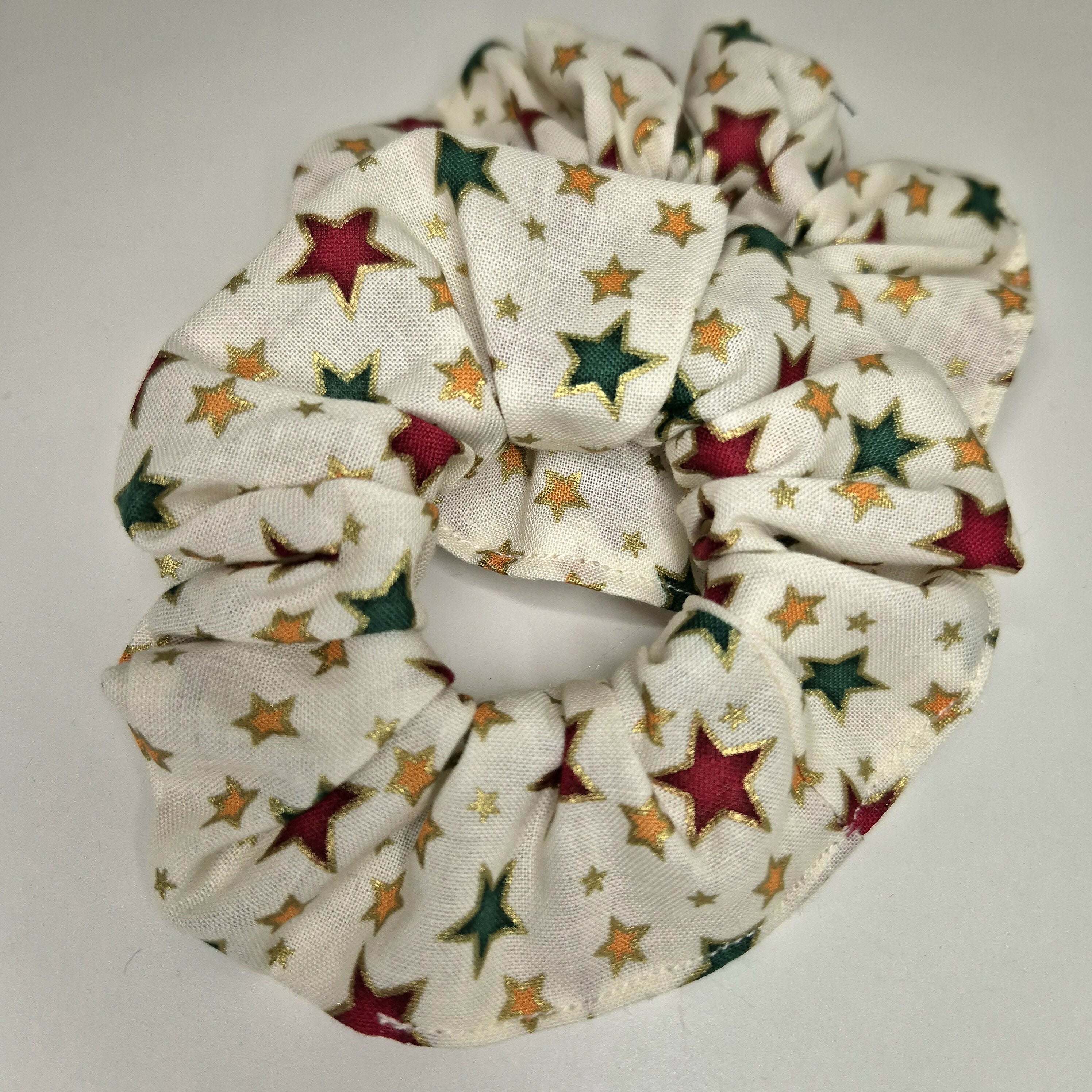 100% Cotton Festive Christmas Children's Size Scrunchies - Various Designs