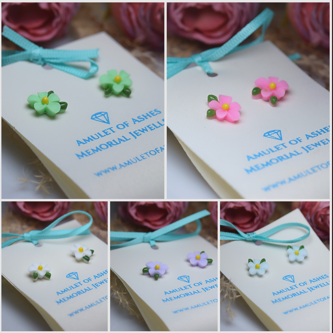 Resin Flower Earrings