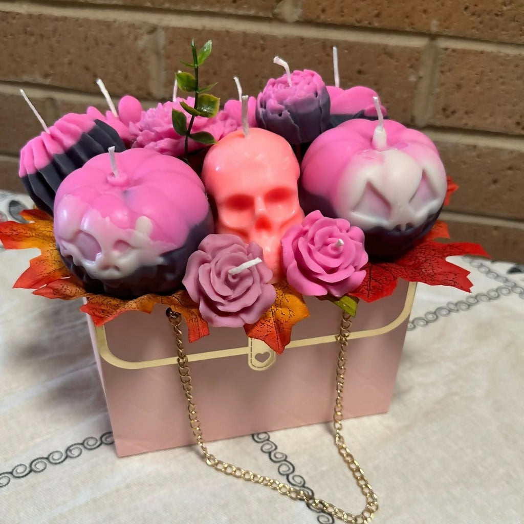 Handmade Scented Wax Flower Bouquet — Handbag Gift Box