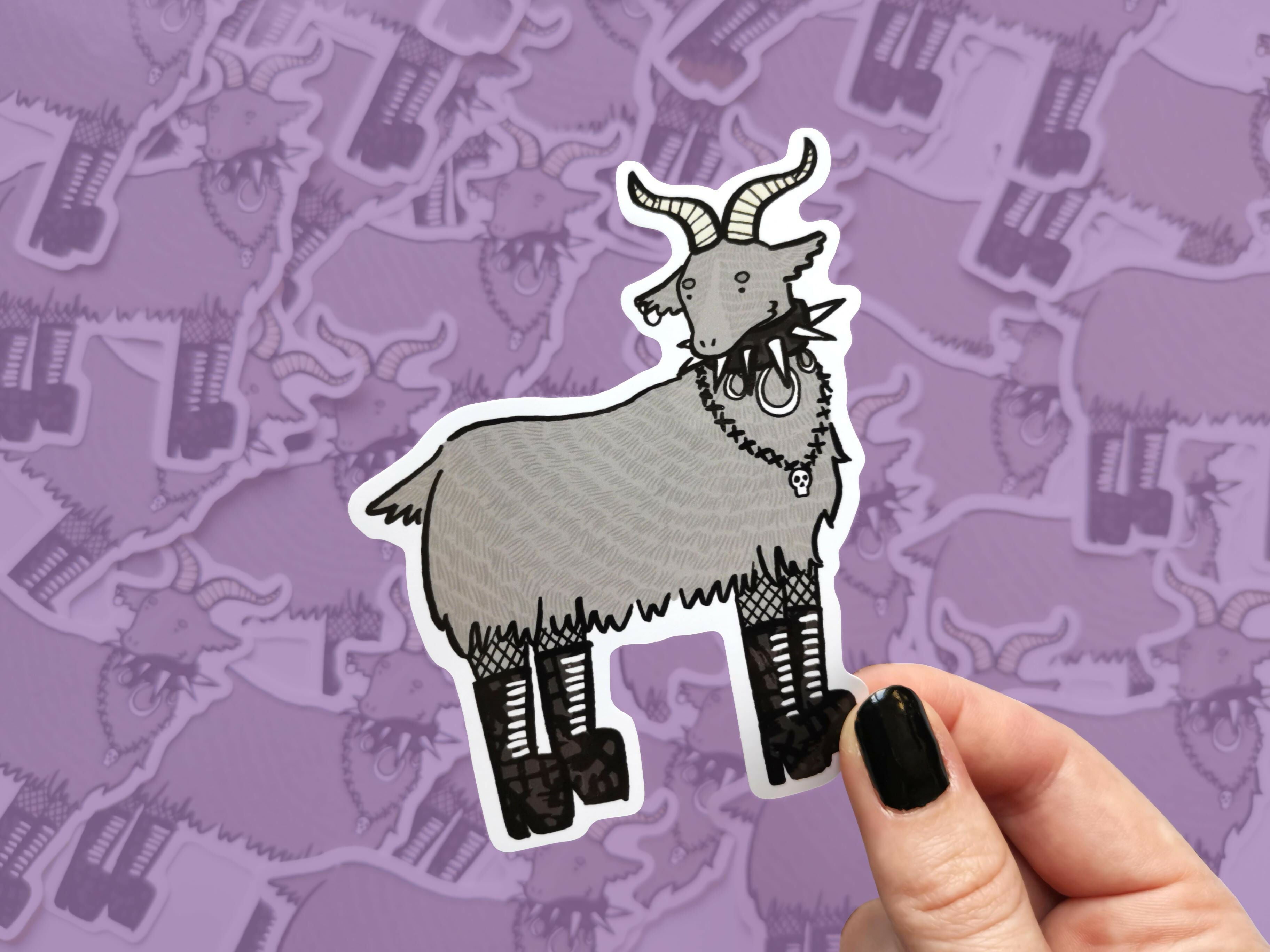 Goth Goat Vinyl Sticker