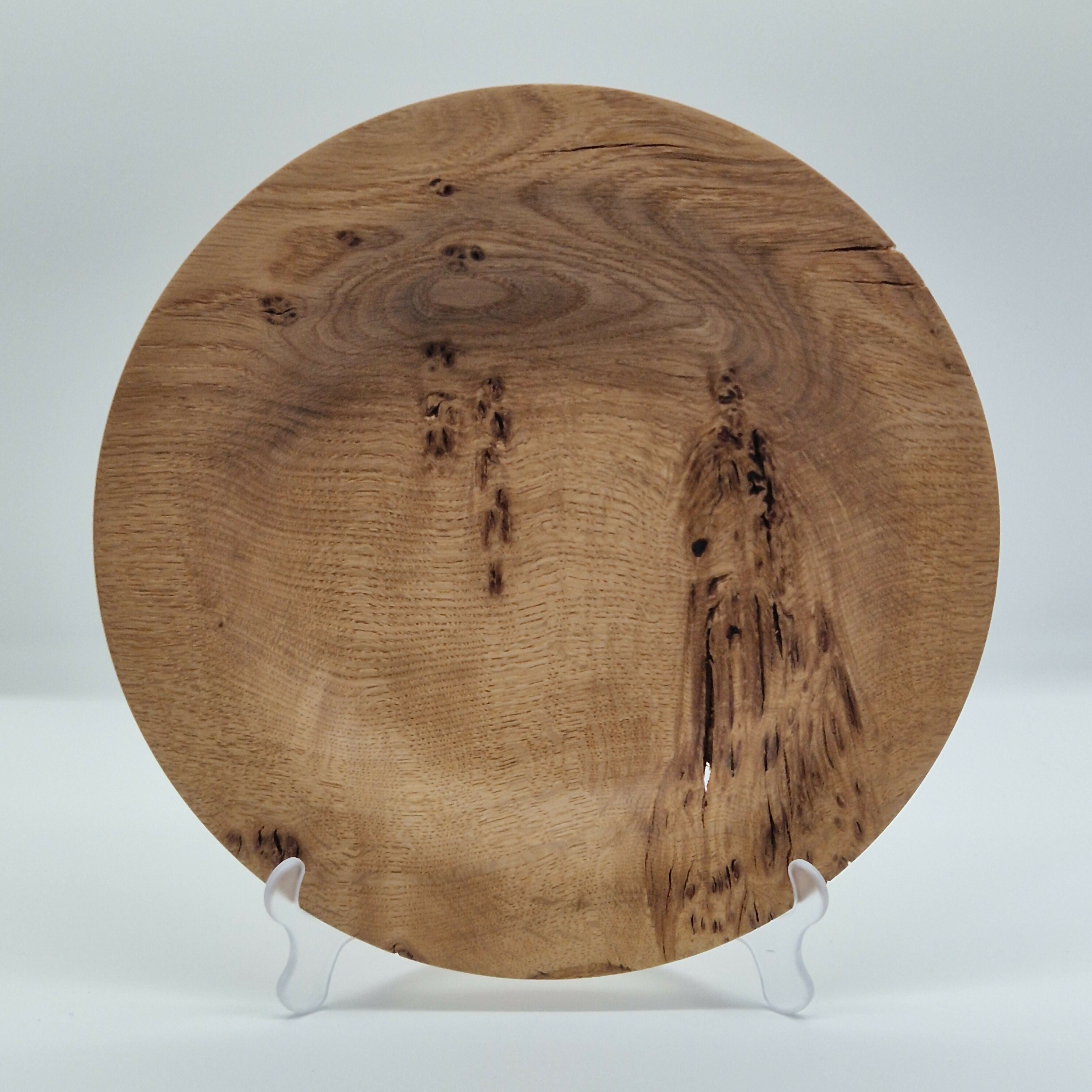 Hand Turned Platter made from Irish Oak Burr Wood