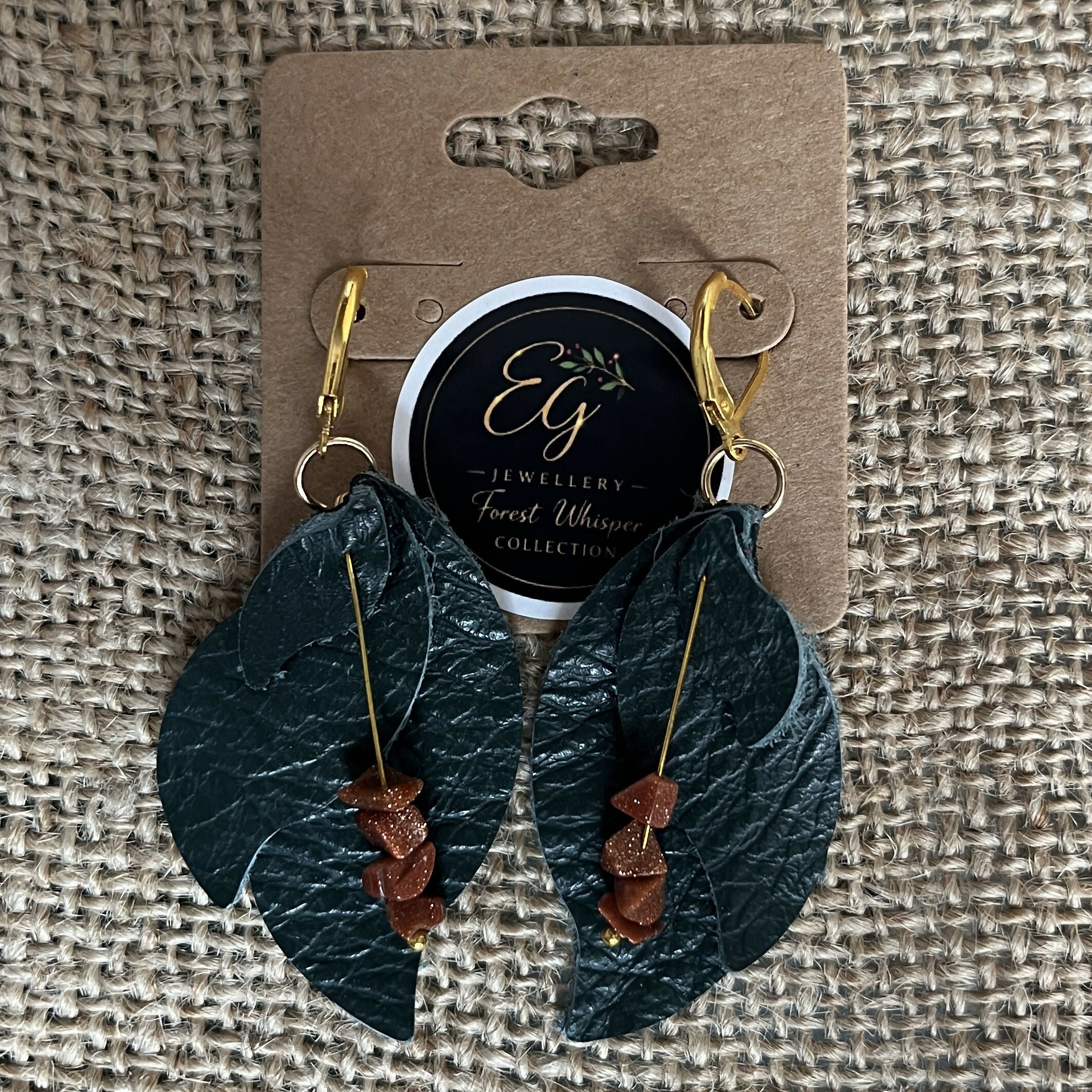 Forest Whisper Layered Leaf Earrings – Woodland Gold