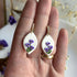 Purple Violet Flower Earrings