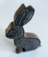 Hand-printed Wooden Dark Brown Rabbit Ornament