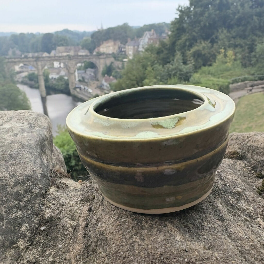 Olive Speckled Bowl