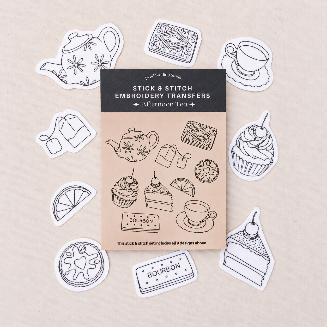 Afternoon Tea Stick & Stitch Embroidery Designs