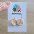Orange & Pastel Marbles Circle Hoop Handmade Polymer Clay Earrings