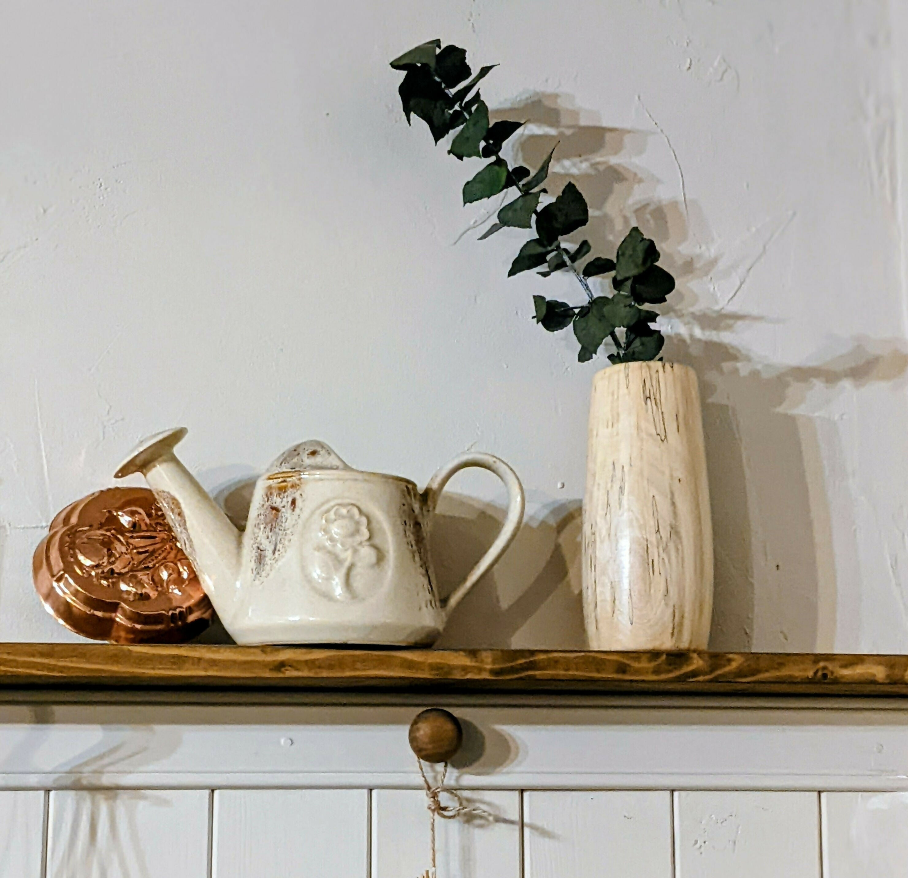 Handcrafted Reclaimed Wood Vase with Glass Insert