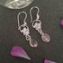 Handmade Silver Forget Me Not Earrings With Rose Quartz