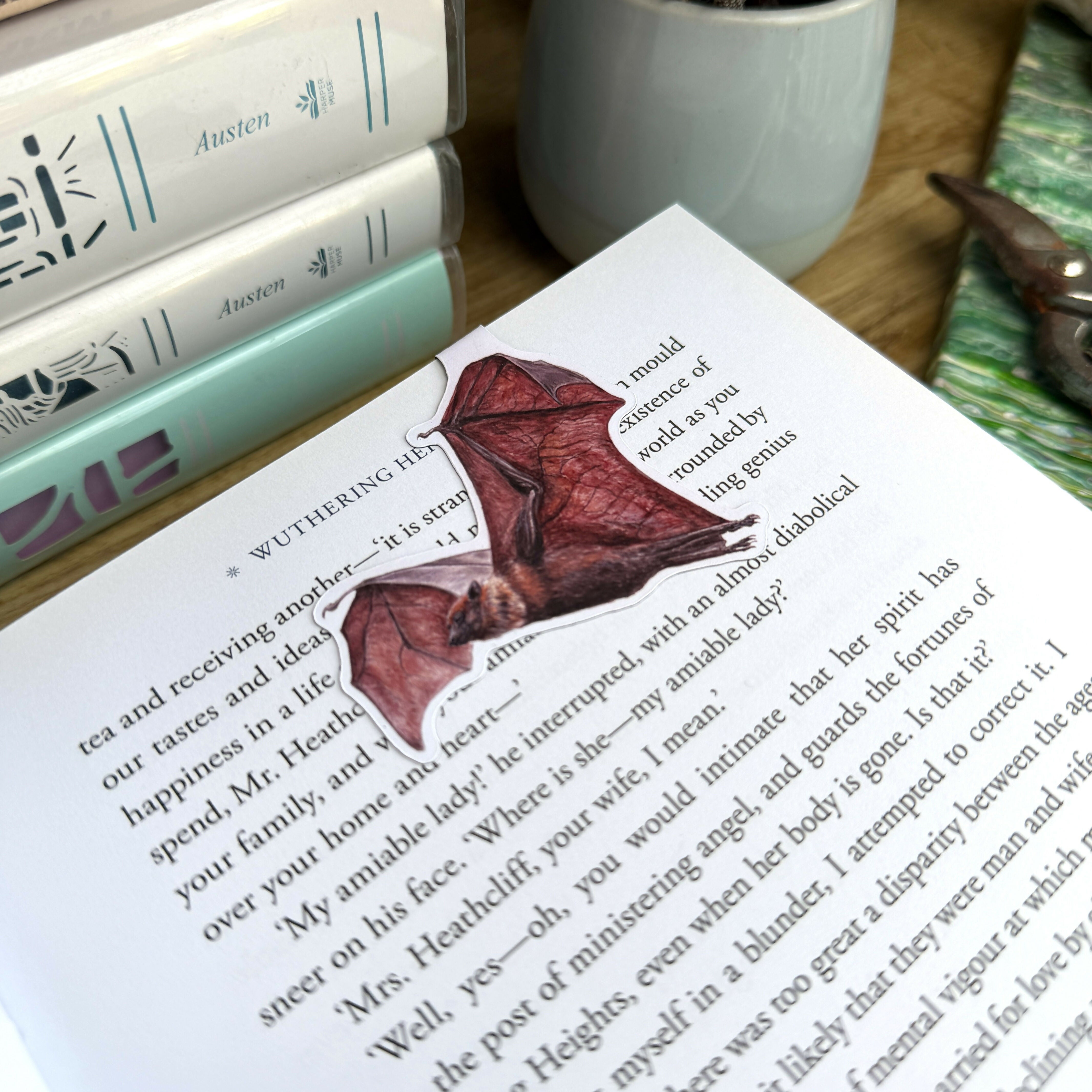 Flying Fox Bat - Matt Magnetic Bookmark