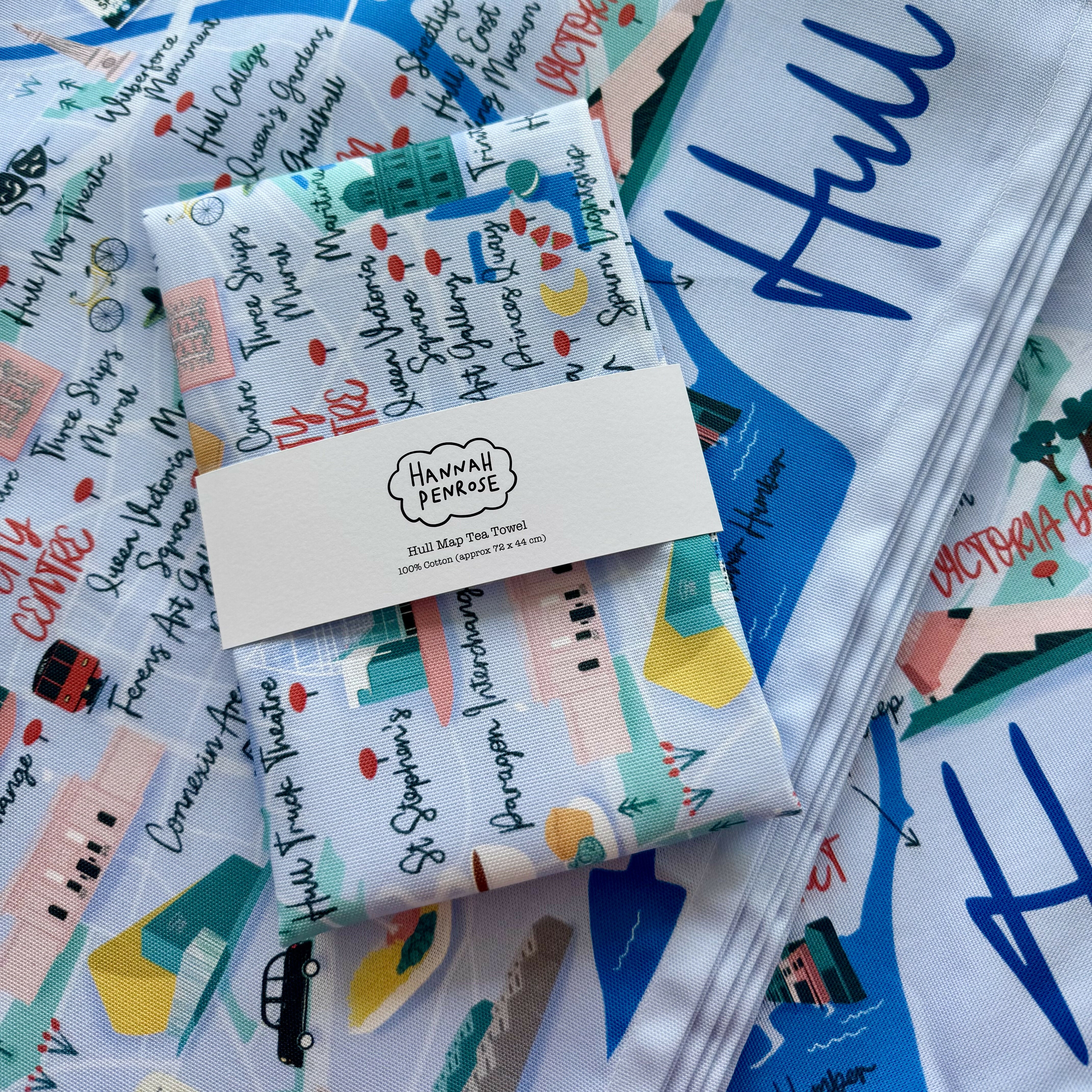 Hull Map Tea Towel