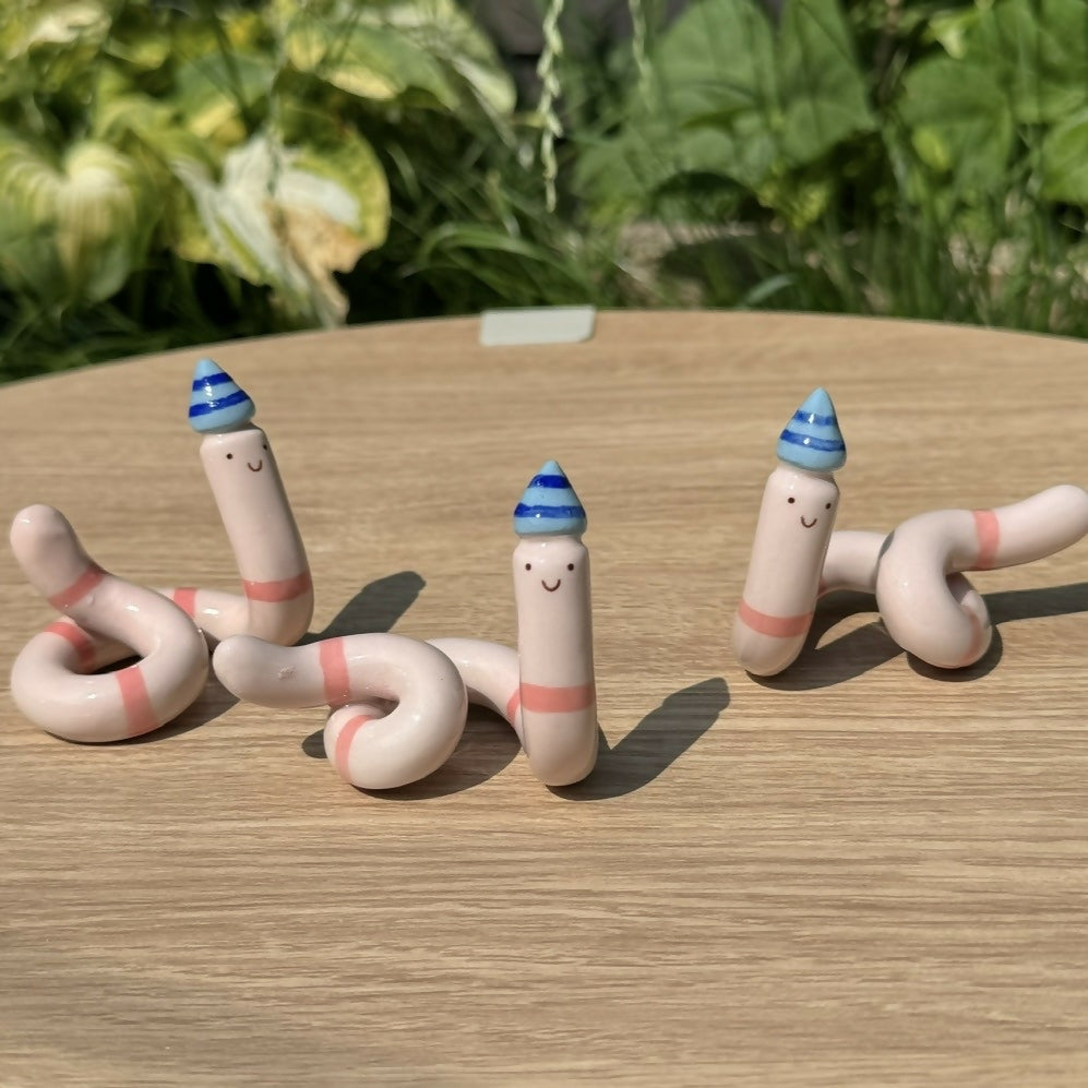 Handmade Ceramic Worms