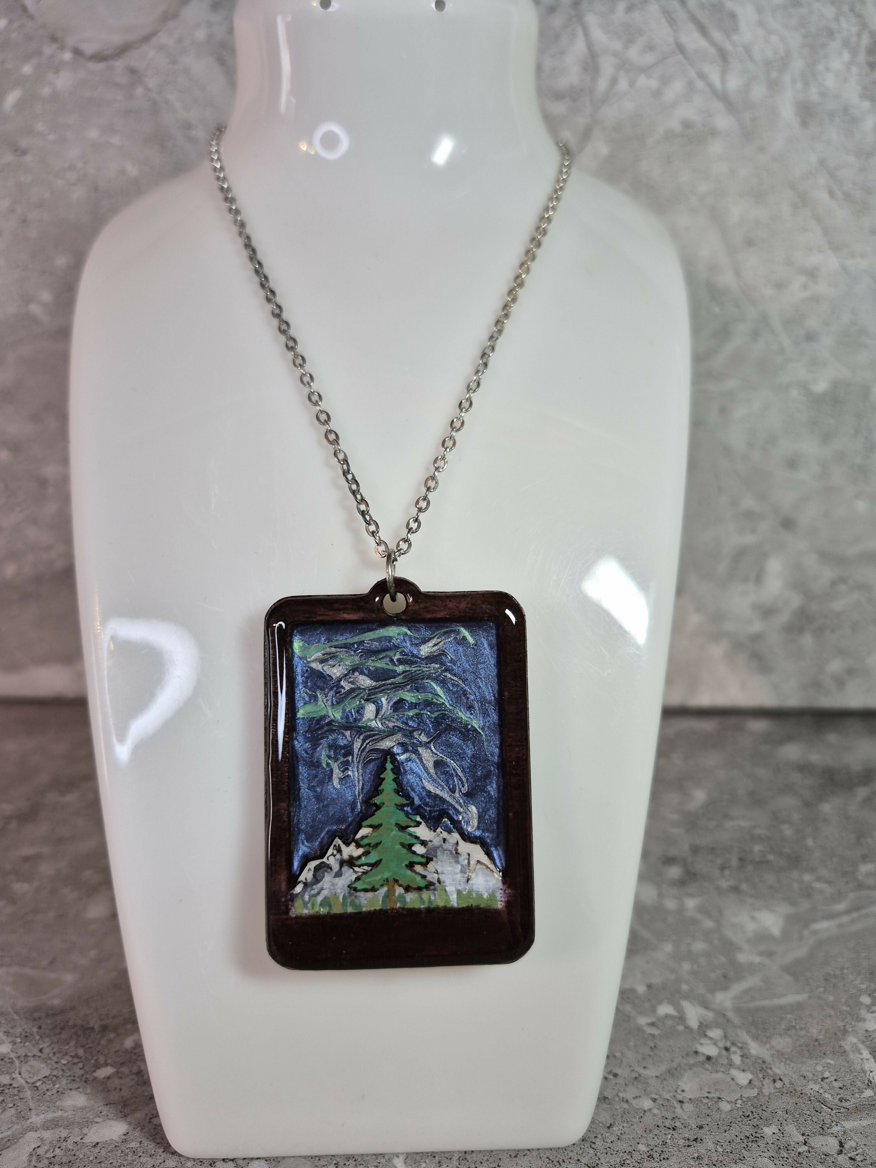 Unique Handcrafted Landscape View Pendant