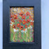 Poppies and daisies original black framed oil painting