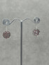 Textured Silver Circle Drop Earrings