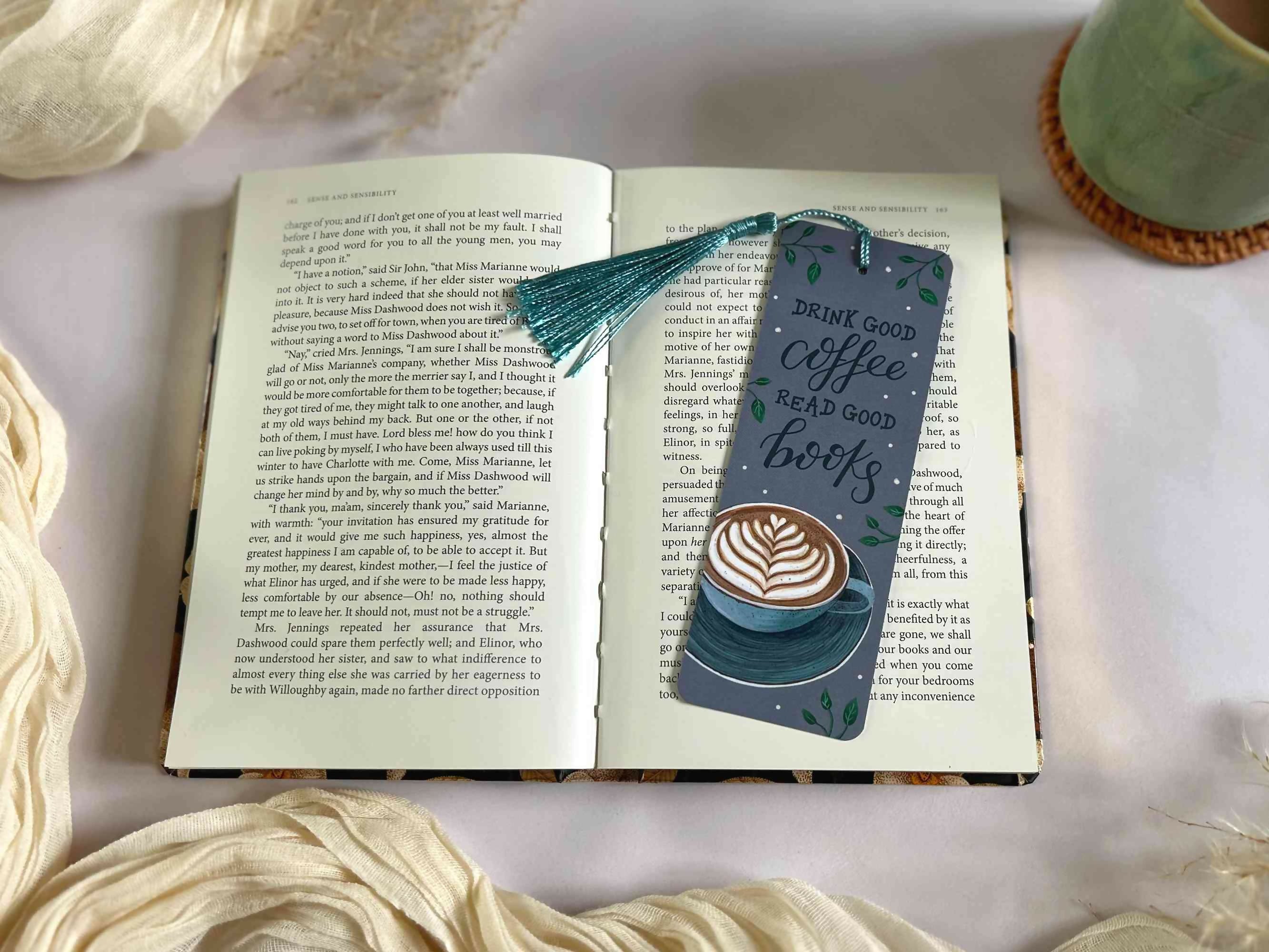 Coffee Lover Bookmark Grey