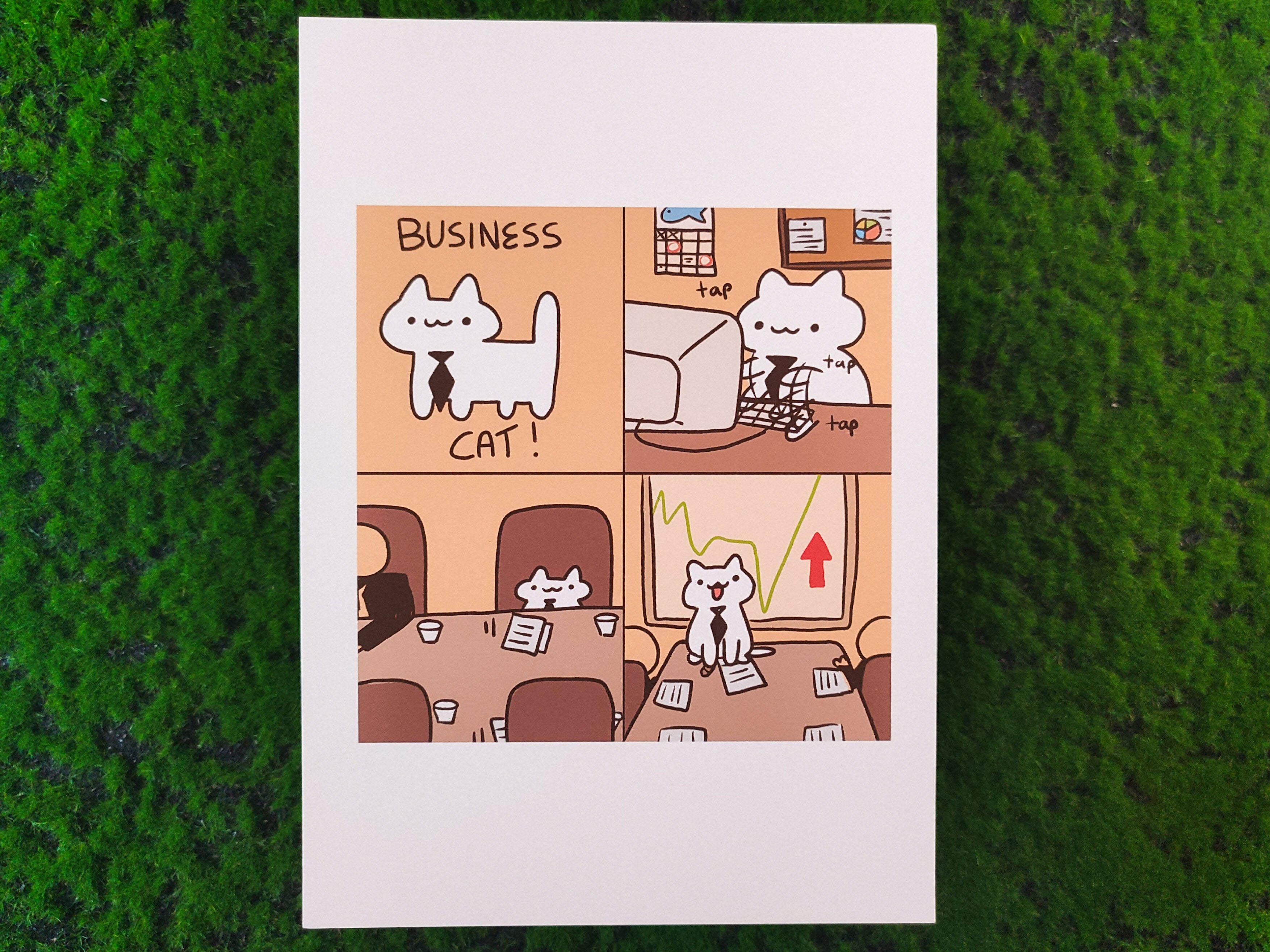 Business Cat Art Print