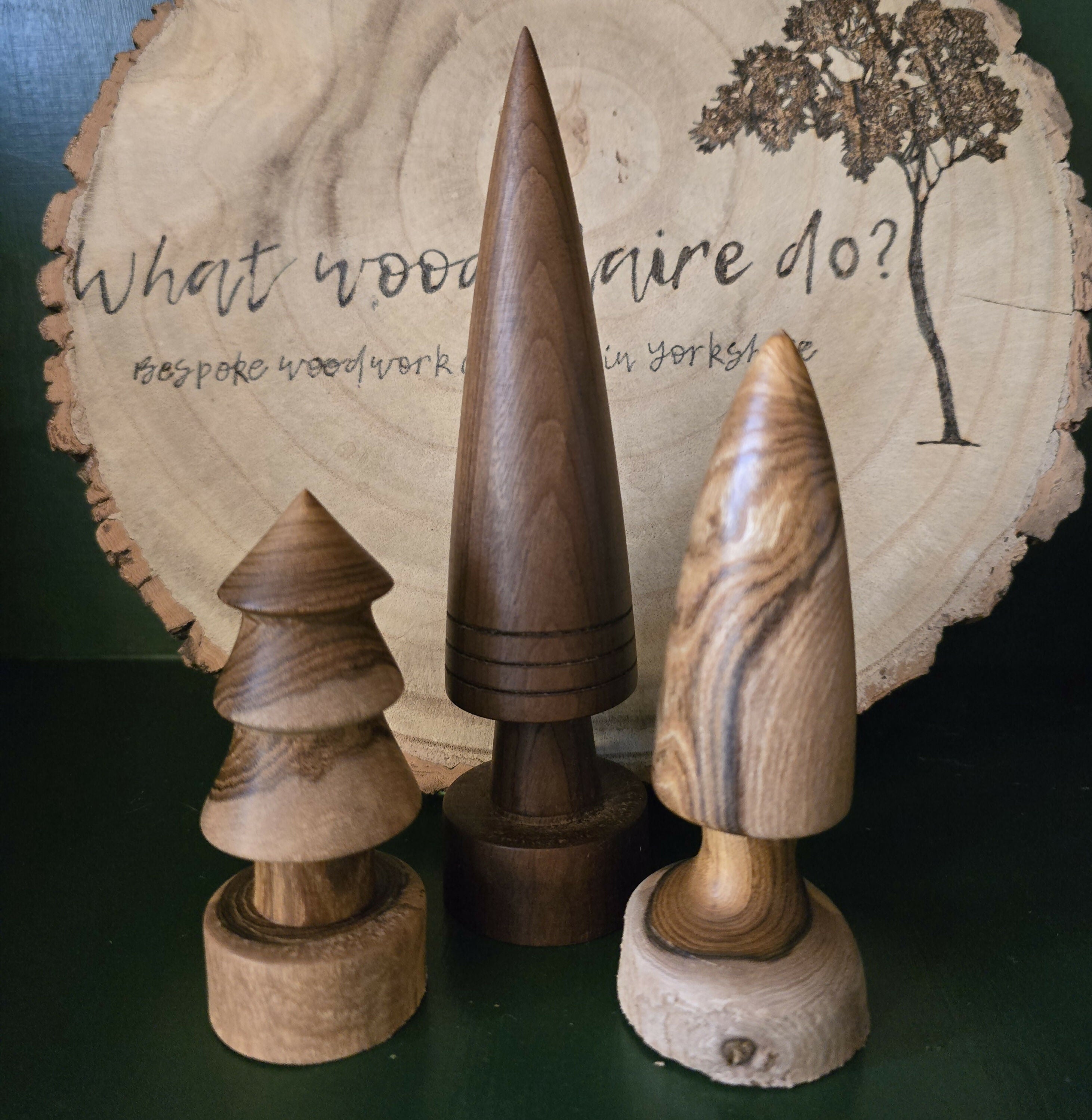 Hand Turned Wooden Christmas Tree