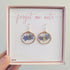 Forget Me Not Hammered Earrings Gold Plated
