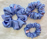 Blue Silk Handmade Scrunchie