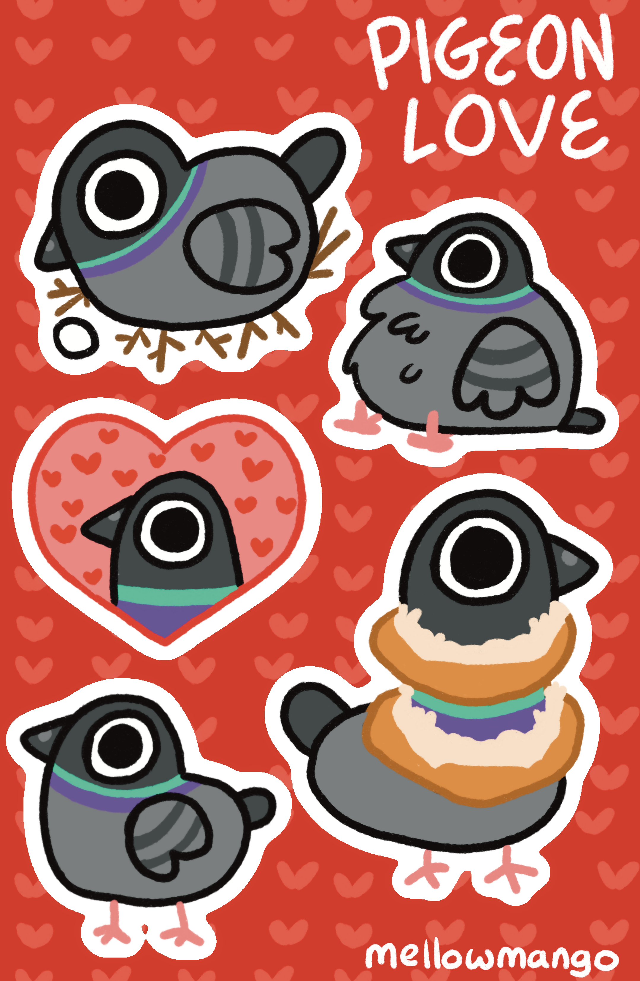 Pigeon Lover Vinyl Sticker Sheet