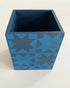 Hand-printed Pen Pot with Star Design.