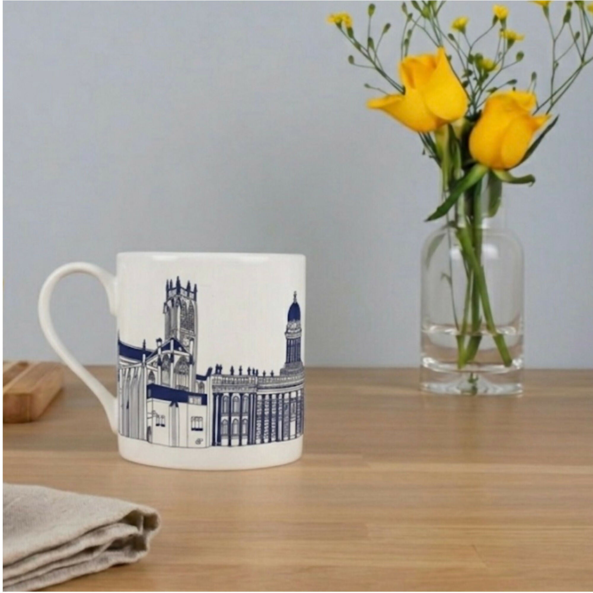Leeds Skyline English Bone China Mug