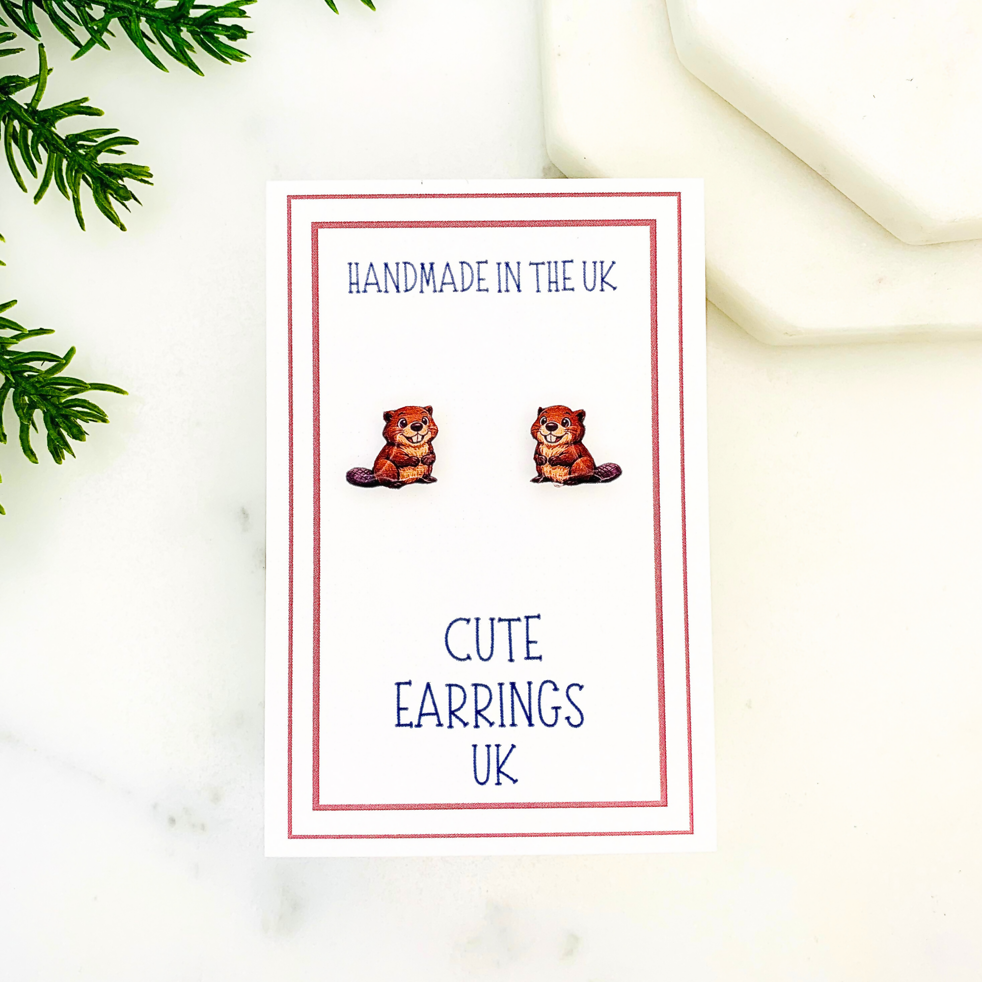 Beaver Stud Earrings
