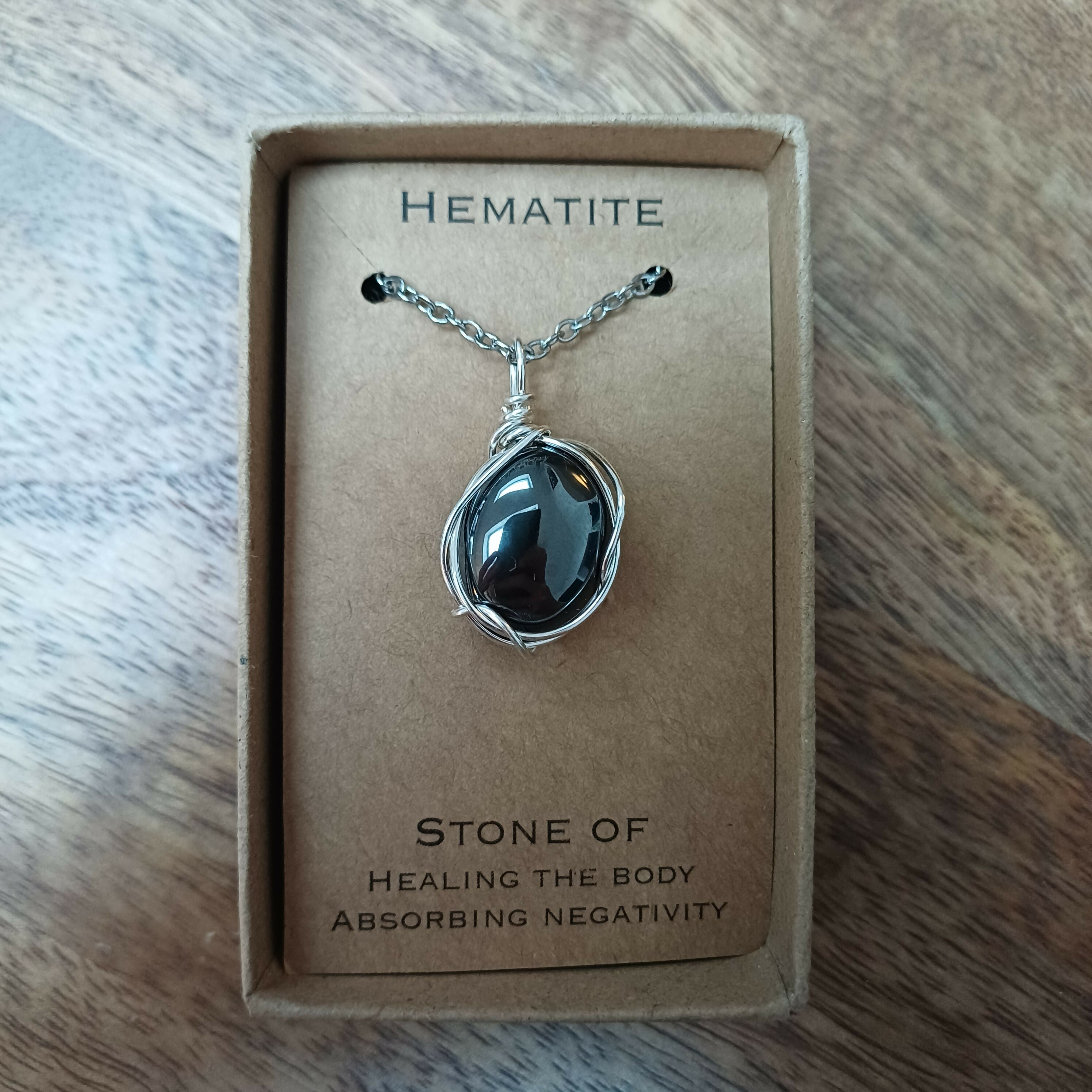 Hematite Wire Wrapped Pendant