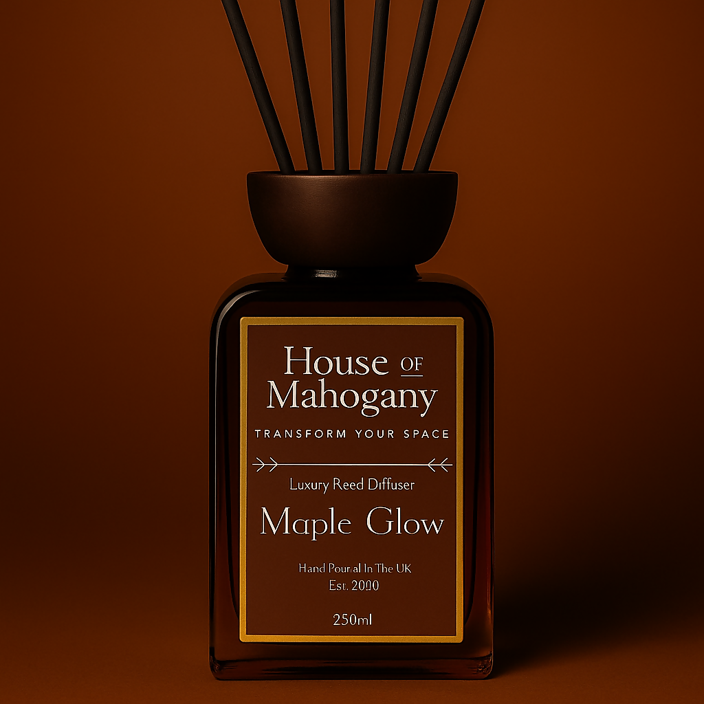 Salted Maple Reed Diffuser Maple Glow Reed Diffuser & Black Fibre Sticks