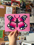 Pixel Pink Butterfly Print A5