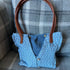 Unique Bag Handbag Made From Upcycled Jeans And Blouse