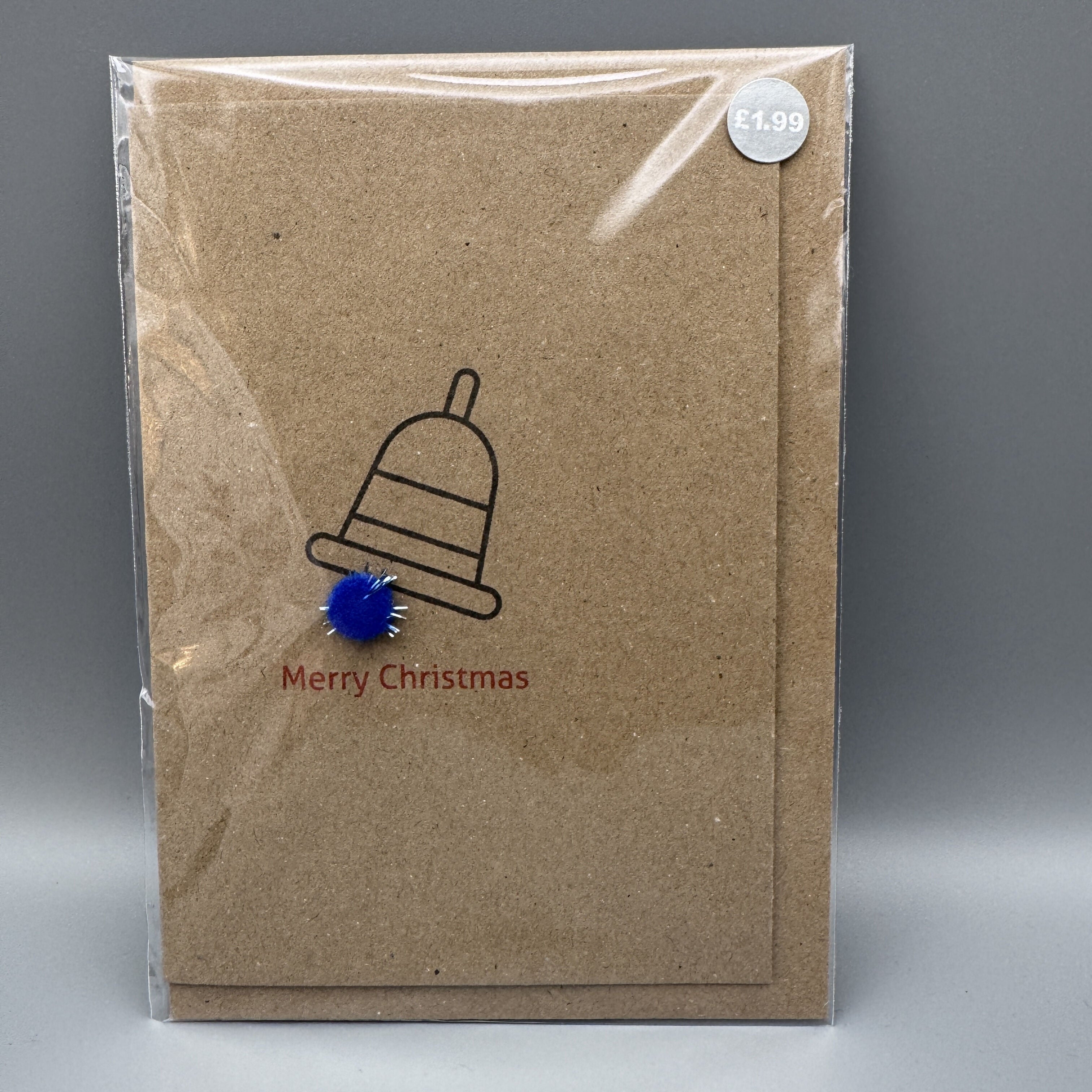 Pom Pom Natural Christmas Card