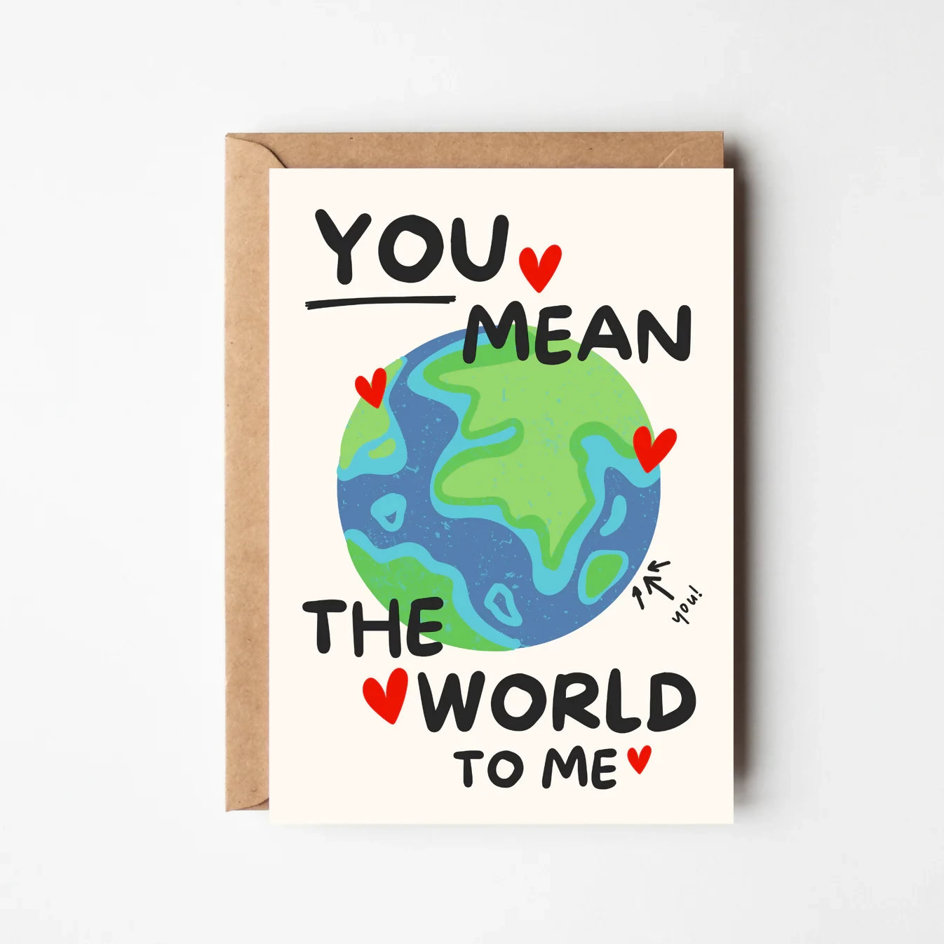 YOU MEAN THE WORLD TO ME GREETINGS CARD