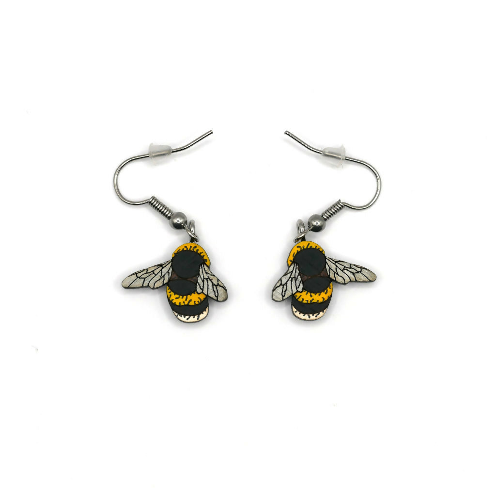 Bumble Bee Dangle Earrings