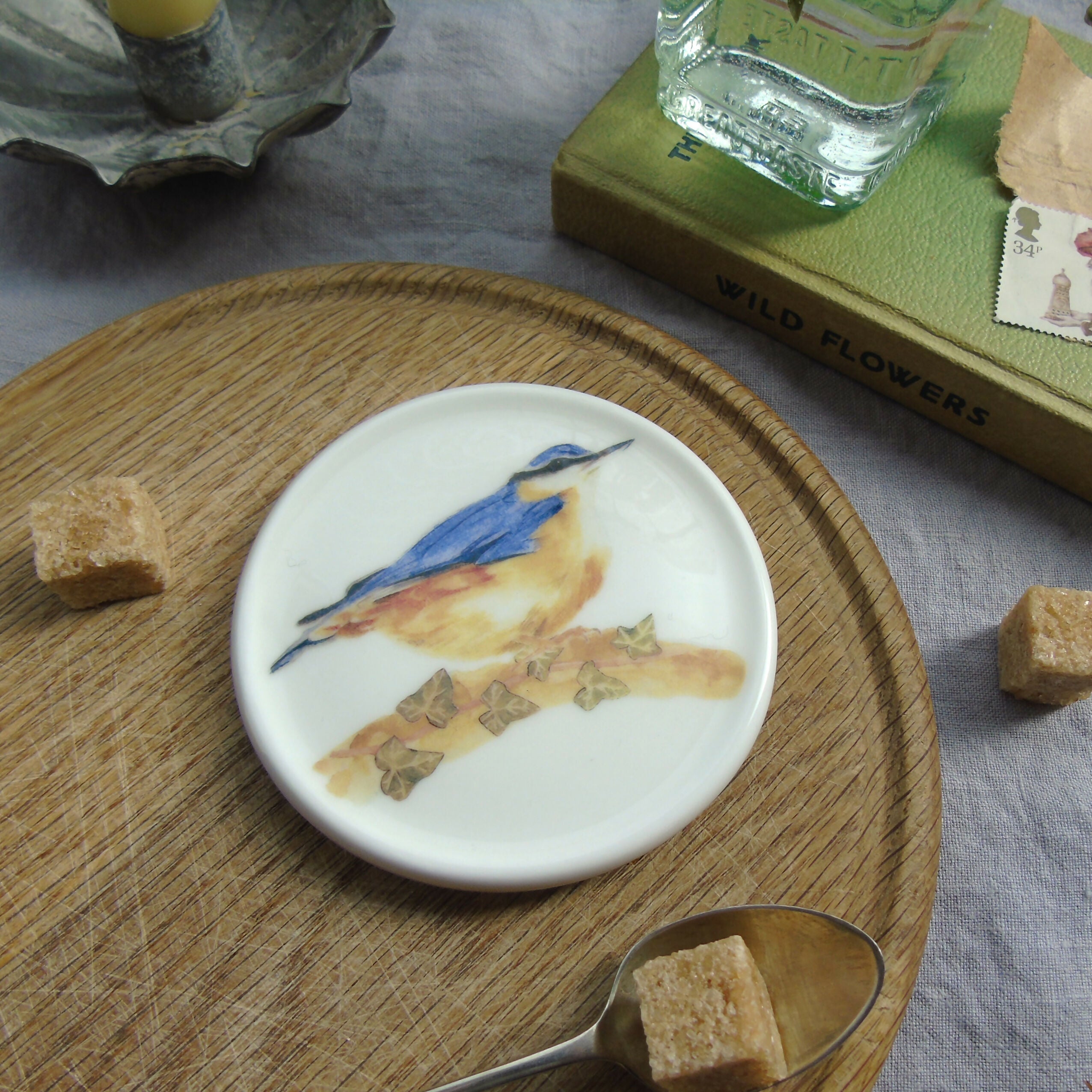 Nuthatch Bone China Coaster