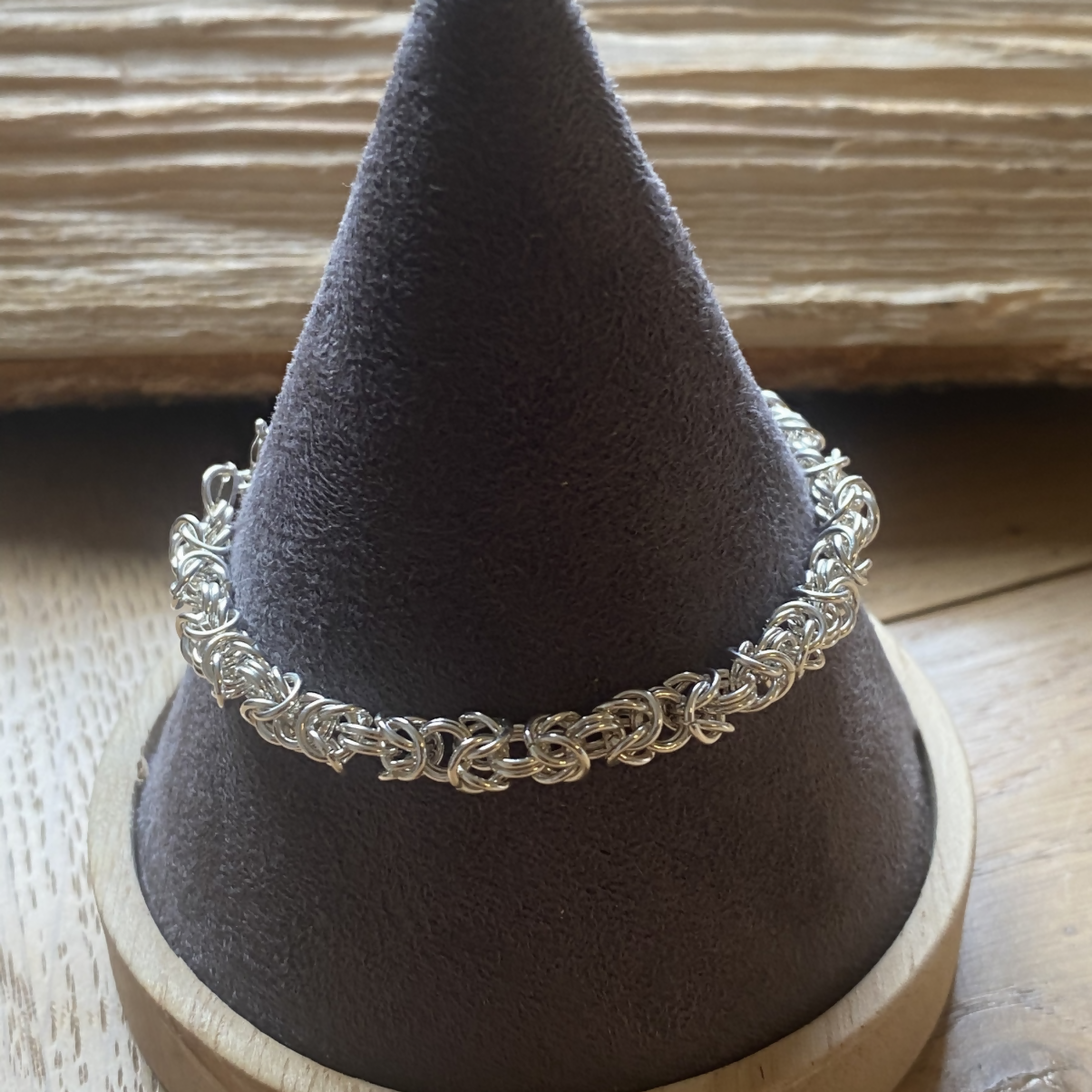 Sterling Silver Byzantine Bracelet 7.5 inches