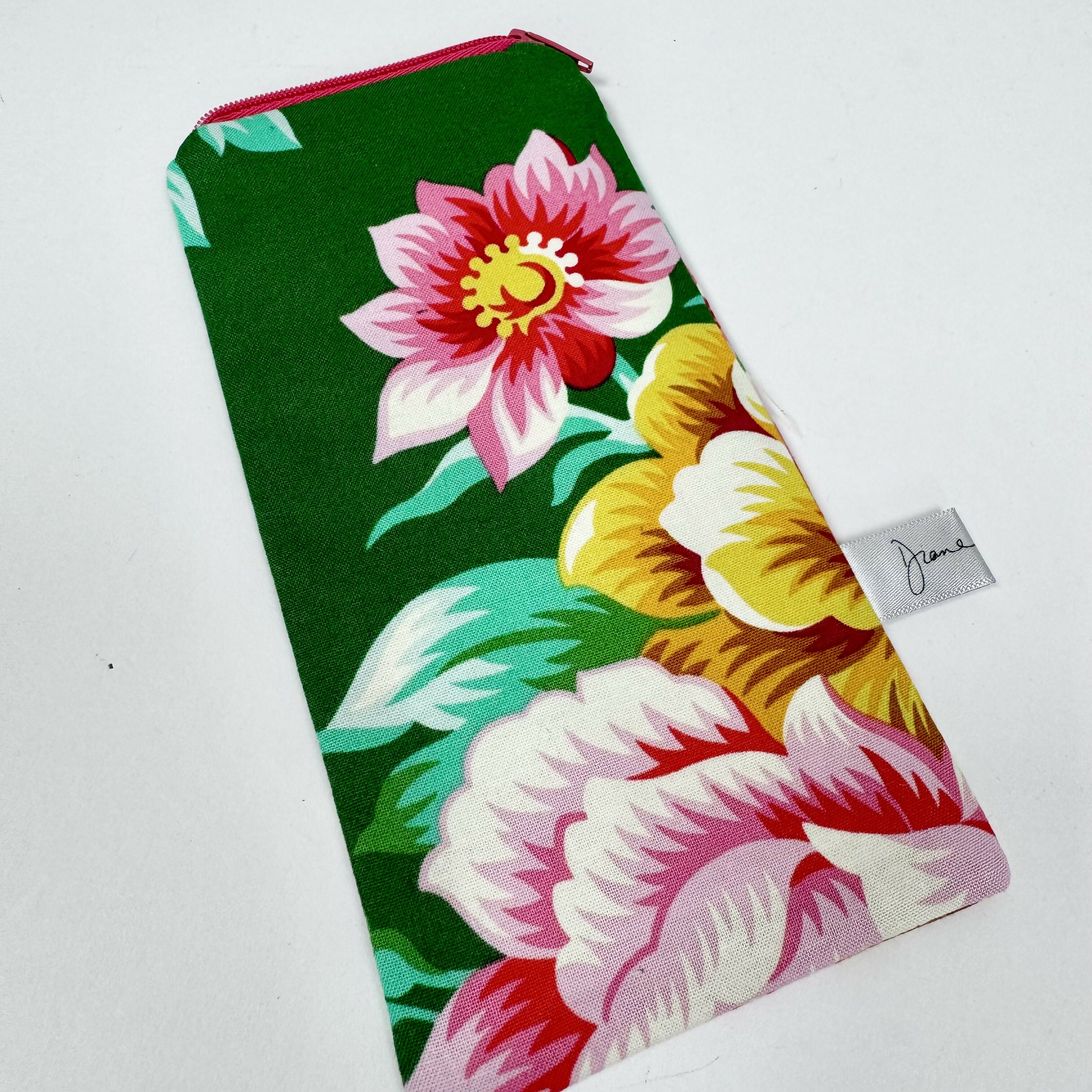 Glasses Case = Green Floral