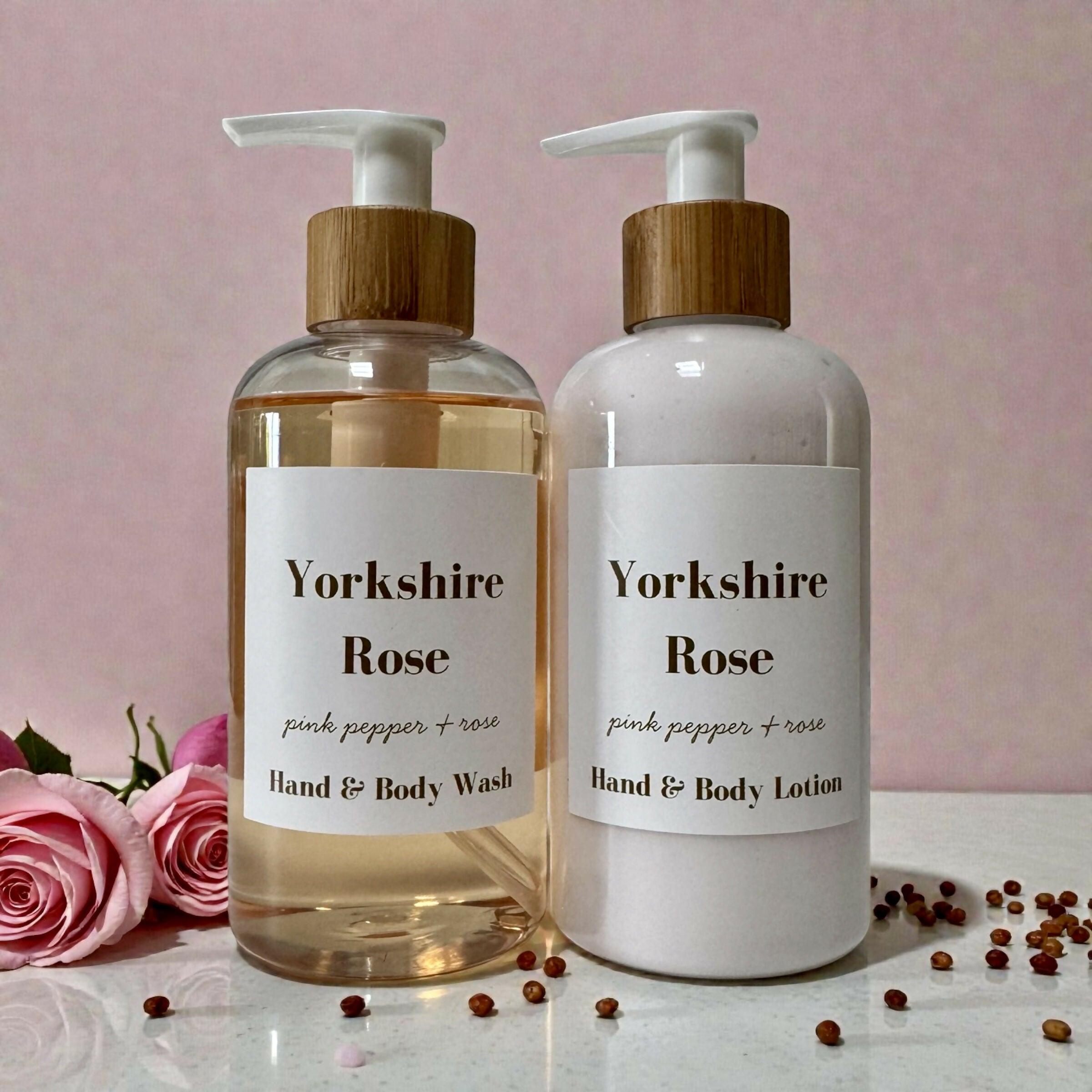 Yorkshire - Pink Pepper & Rose Hand Wash & Lotion Set