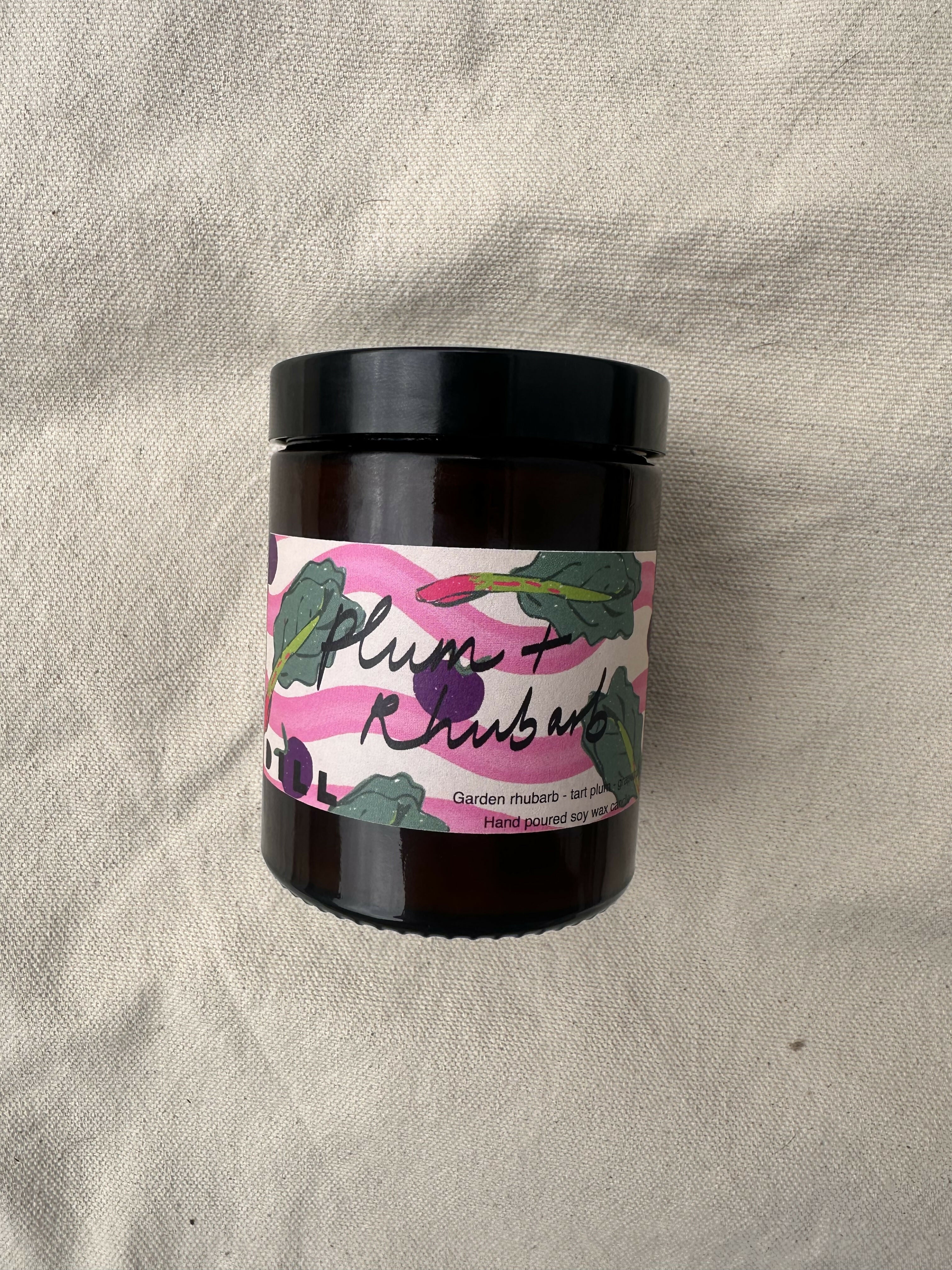 Plum and Rhubarb - Soy Wax Candle