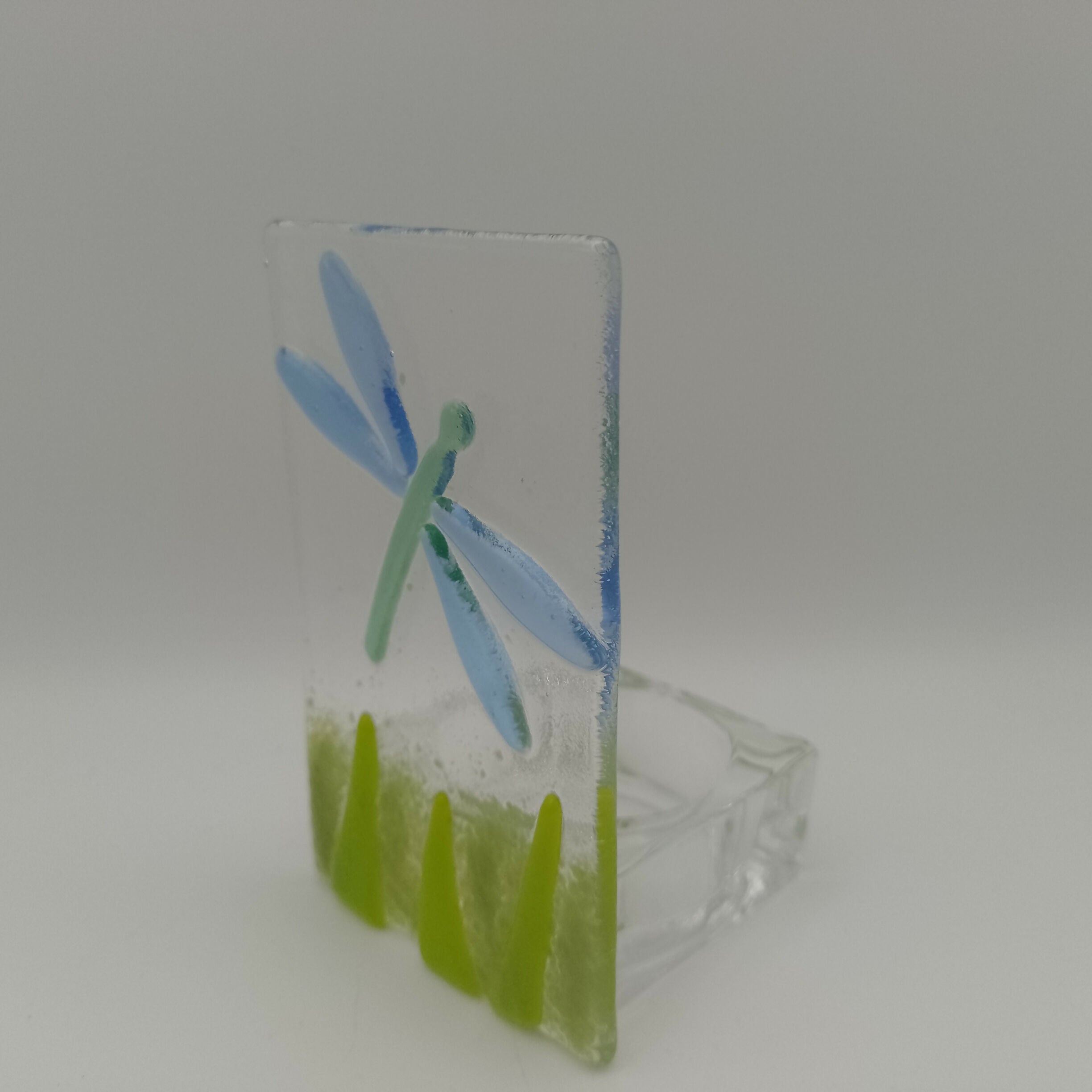 Fused Glass Dragonfly Tealight Holder