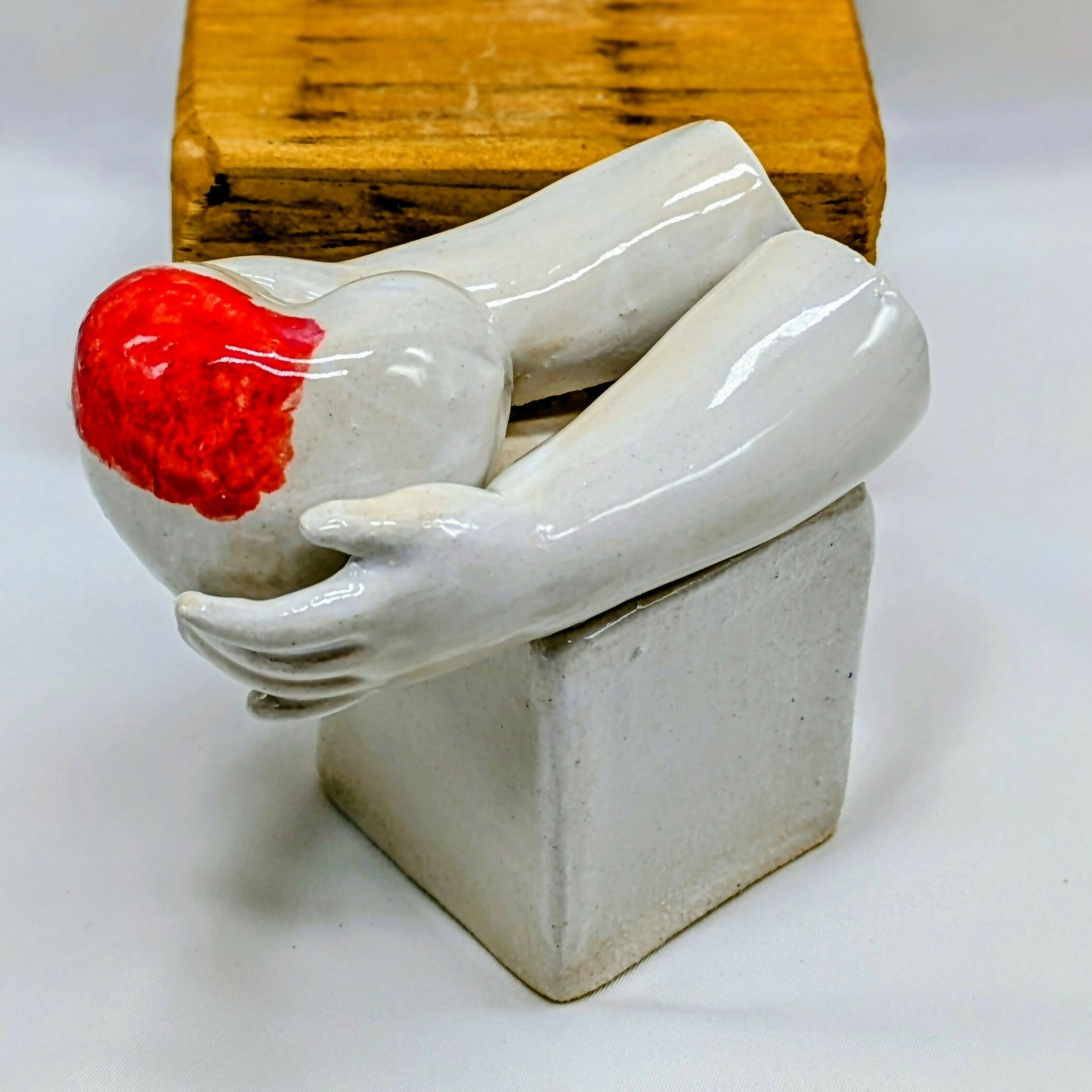 Balance Heart in Hands Ceramic Sculpture