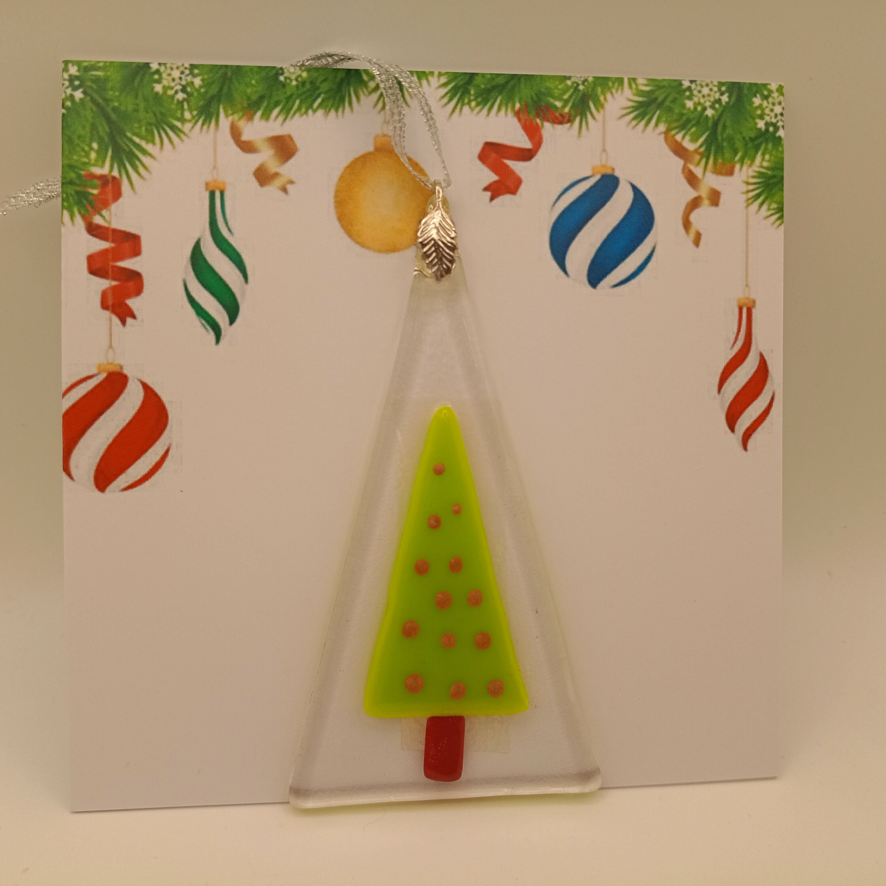 Fused Glass Christmas Card