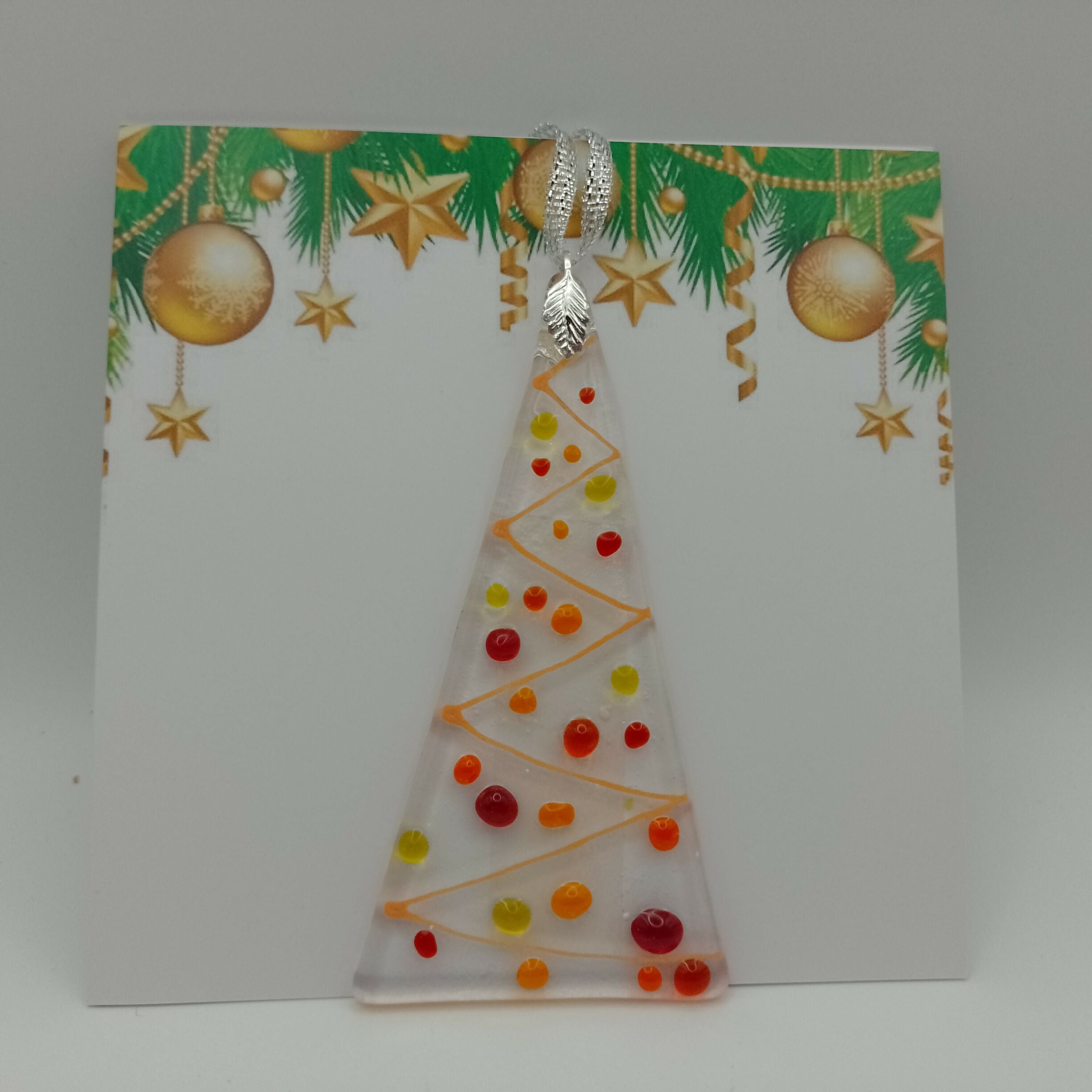 Fused Glass Christmas Card